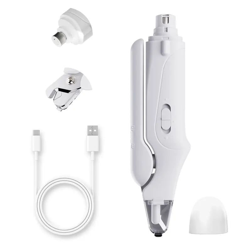 Rechargeable Pet Nail Grinder – Ultra-Quiet Electric Nail Trimmer for Dogs & Cats
