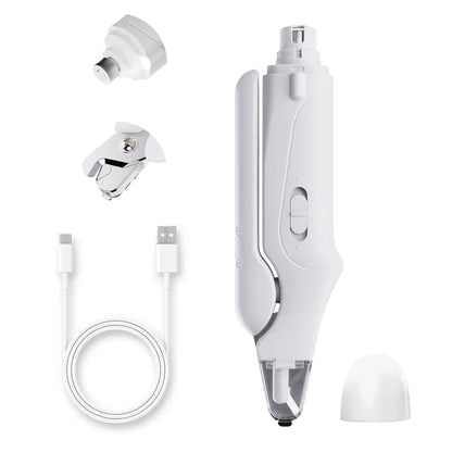 Rechargeable Pet Nail Grinder – Ultra-Quiet Electric Nail Trimmer for Dogs & Cats