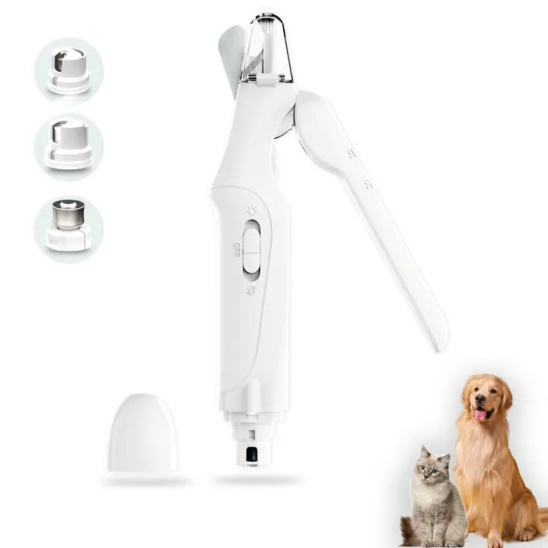 Rechargeable Pet Nail Grinder – Ultra-Quiet Electric Nail Trimmer for Dogs & Cats