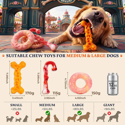 PowerChew™ 3-Piece Tough Nylon Dog Toy Set