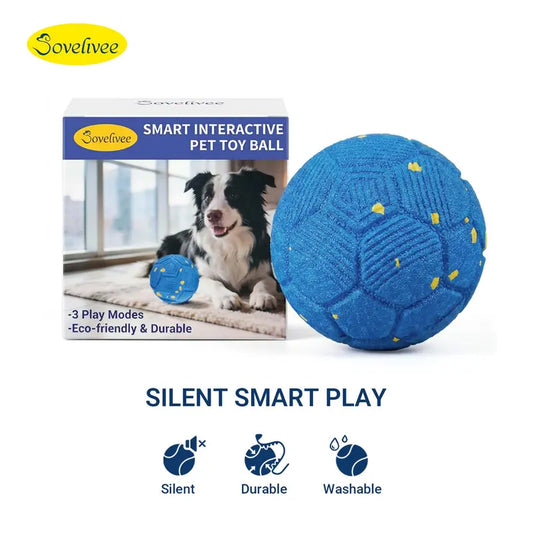Motion-Activated Smart Moving Dog Ball – USB Rechargeable & Quiet