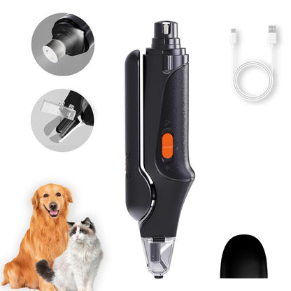 Rechargeable Pet Nail Grinder – Ultra-Quiet Electric Nail Trimmer for Dogs & Cats