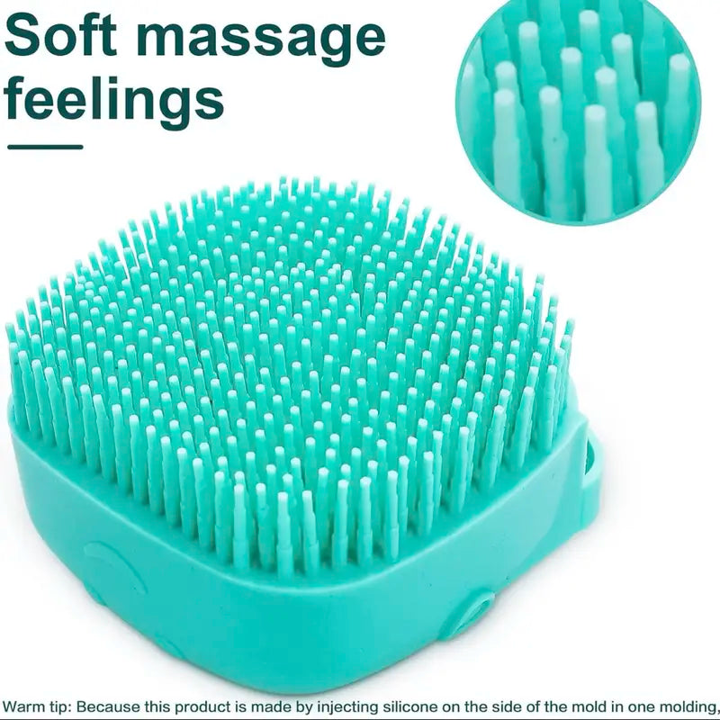 2-in-1 Silicone Pet Bath Brush – Soft Bristles, Shampoo Dispenser & Massage for Dogs & Cats