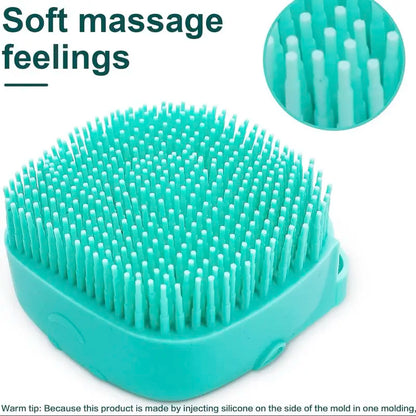 2-in-1 Silicone Pet Bath Brush – Soft Bristles, Shampoo Dispenser & Massage for Dogs & Cats