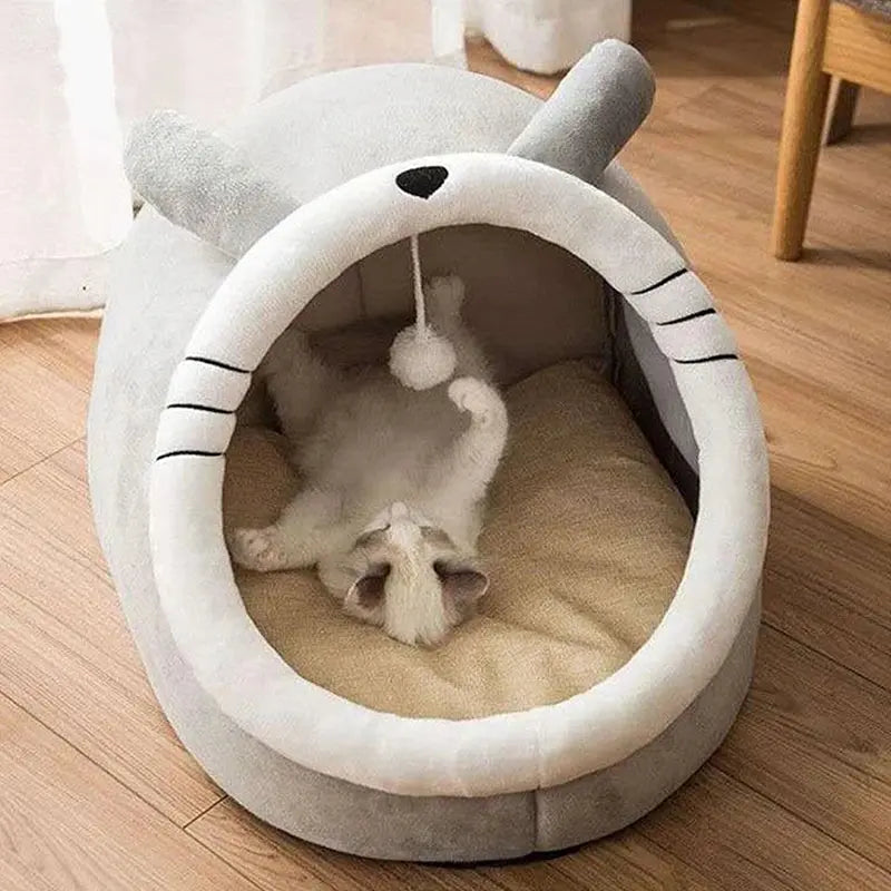 Cozy Deep-Sleep Cat & Small Dog Bed – Foldable, Removable & Washable