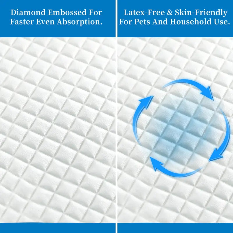 Extra-Large 34" × 28" Pet Training Pee Pads – 50 Count, Quick-Dry & Leak-Resistant