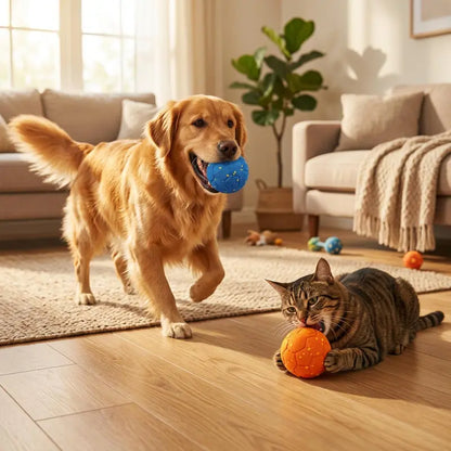 Motion-Activated Smart Moving Dog Ball – USB Rechargeable & Quiet