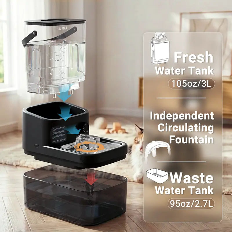 SmartFlow™ 3L Cordless Pet Water Fountain